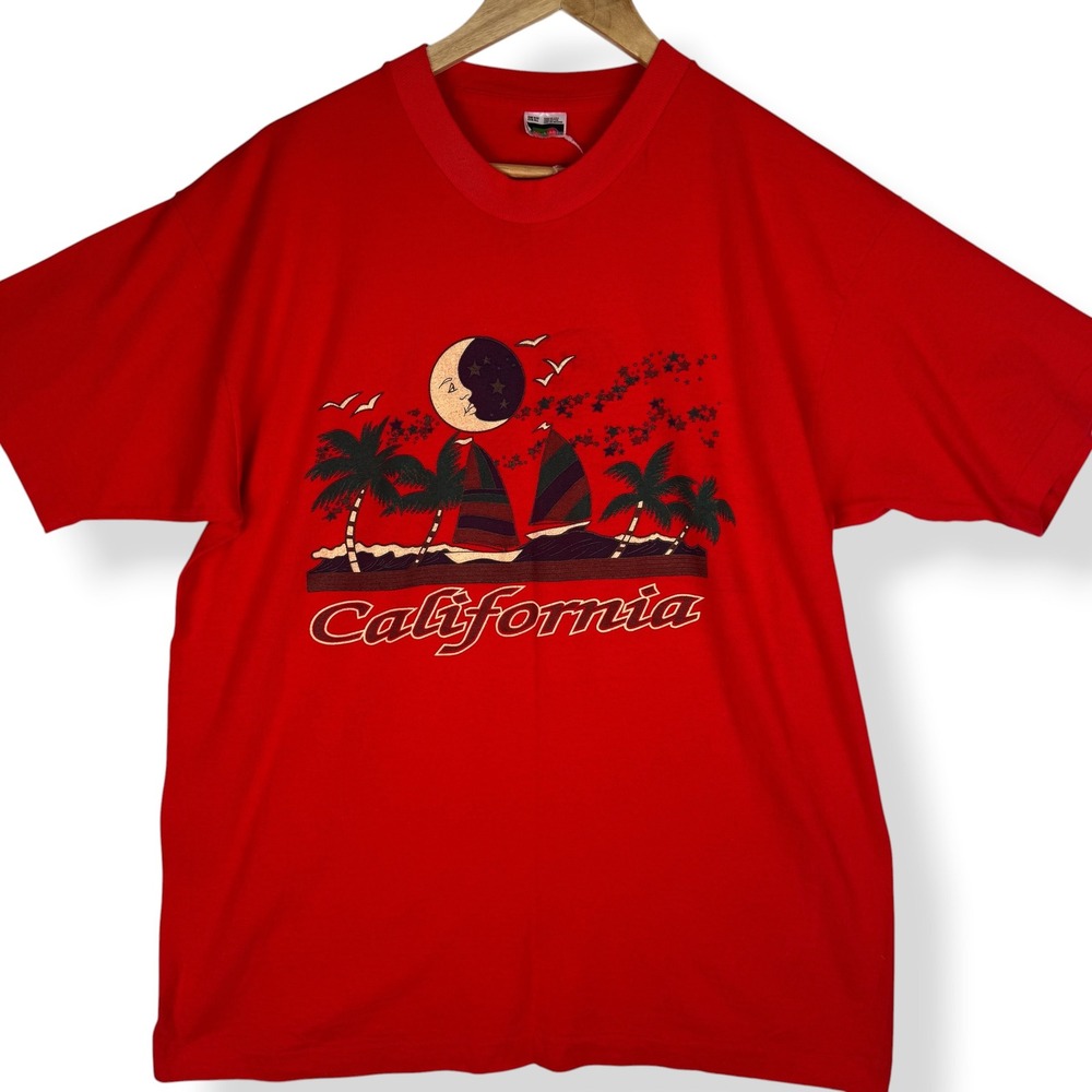 Fruit of the Loom California Single Stitch T Shirt OSFA Vintage 90s Made in USA